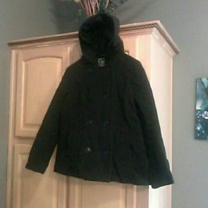 Excelled Collection Misses Black pea coat