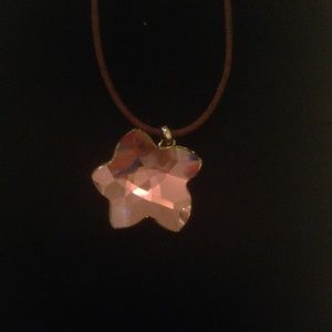 Swarovski Pink Crystal Star Necklace