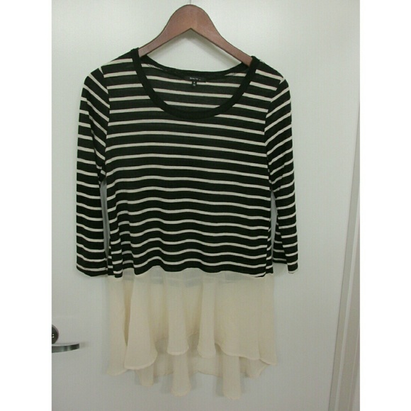 Three hearts classic black and white striped shirt - Picture 1 of 2