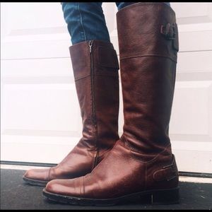 Zara genuine leather riding boots