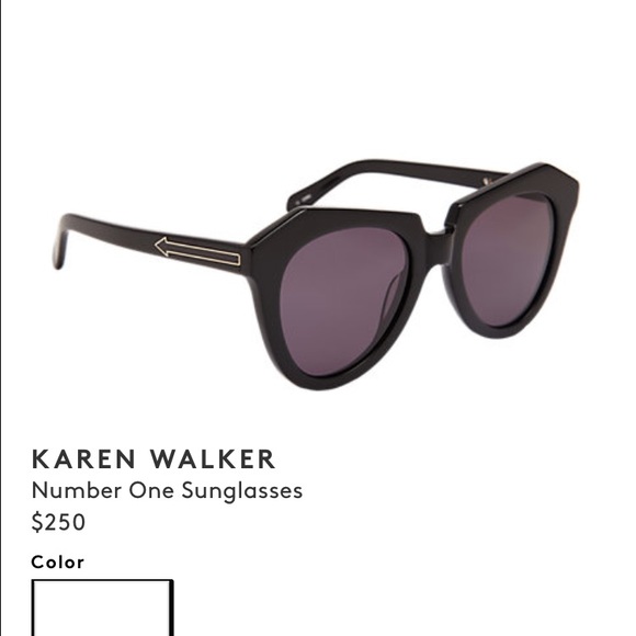 Karen walker number one sunglasses smoke/ black - Picture 1 of 4
