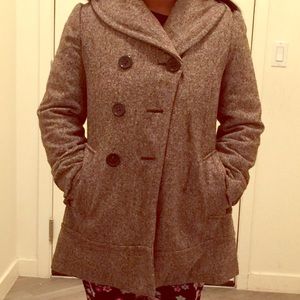 Brown tweed jacket winter jacket