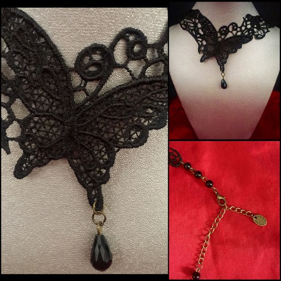Cute & Sexy Black Lace Butterfly Choker!  NWTs! ❤️ - Picture 3 of 4