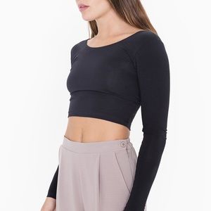 Longsleeve cotton spandex crop top.