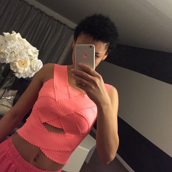 Neon coral bandage top - Picture 2 of 3