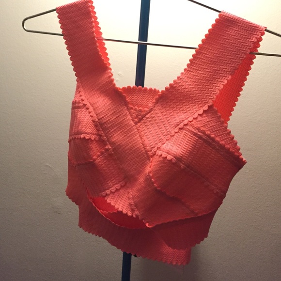 Neon coral bandage top - Picture 3 of 3