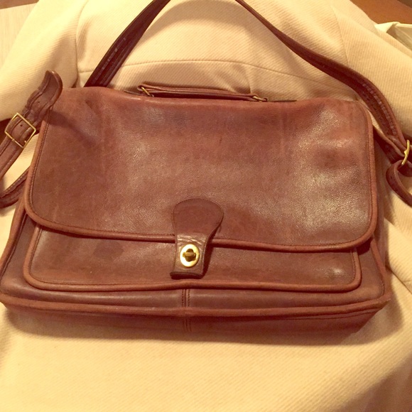 COACH Leather Briefcase Messenger Bag 👜