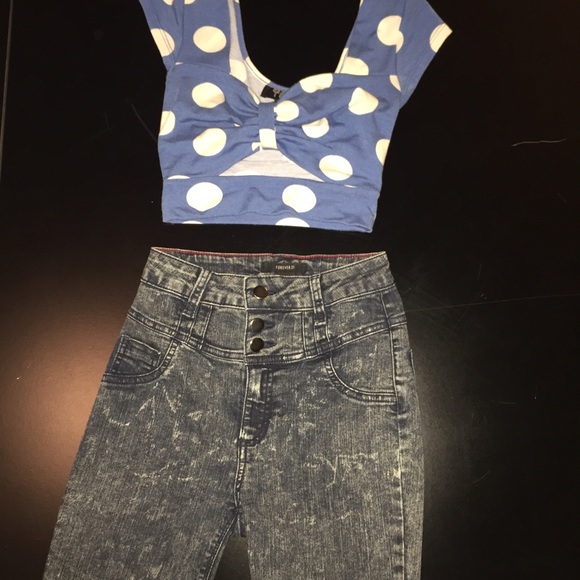 Forever 21 High Waisted Retro Skinny Jeans