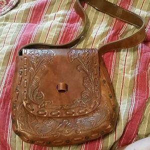 Western leather purse