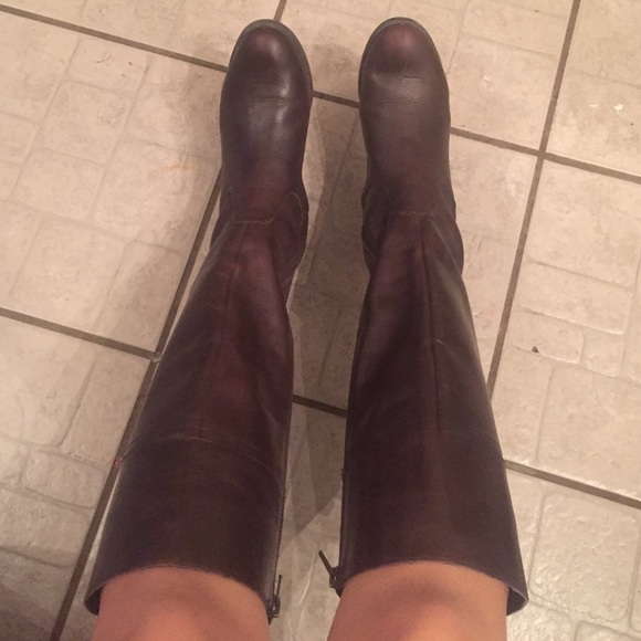 DSW dark brown riding tall boots
