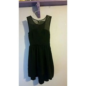 Black high low sheer dress