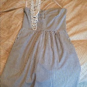 NWT Adorable seersucker strapless dress