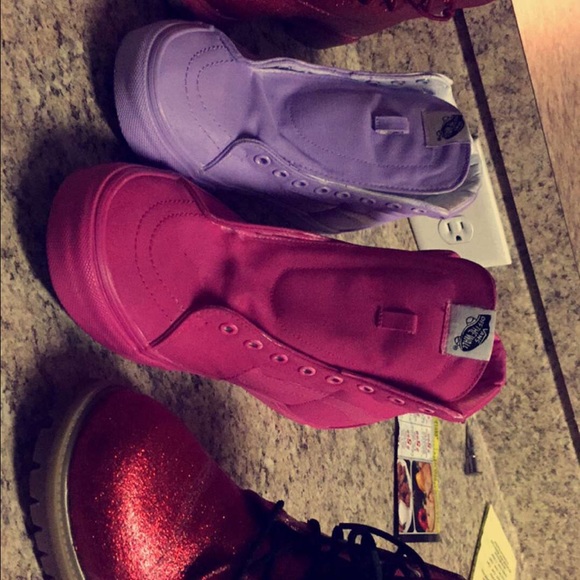 Custom ski hi vans ‼️💜💙💚💗💛 - Picture 1 of 3