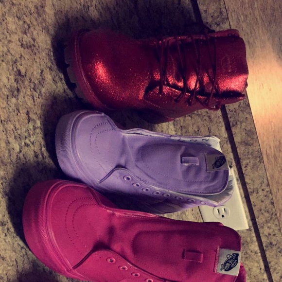 Custom ski hi vans ‼️💜💙💚💗💛 - Picture 2 of 3