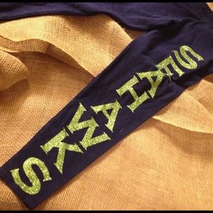 Sparkly Seattle Seahawks game day leggings
