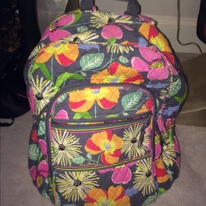 Vera Bradley Jazzy Blooms Campus Backpack