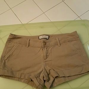 A&F khaki shorts