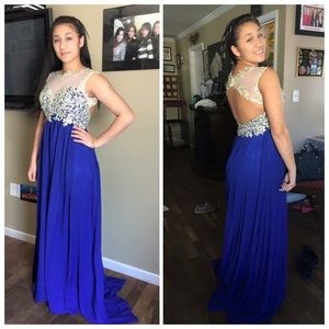 Royal blue prom dress