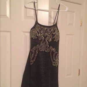 Elegant dress black and silver