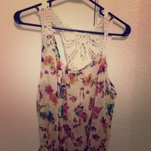 Floral tank.