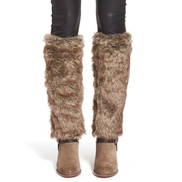 NWOT💖Brown Faux Fur Leg Warmers
