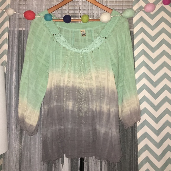Free People raw edge top
