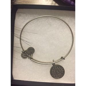 Lotus Alex & Ani silver bangle