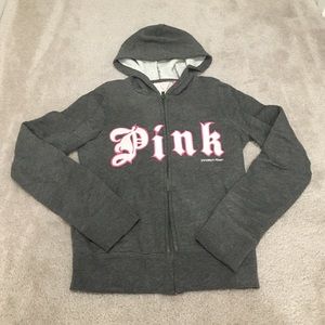 Grey PINK Hoodie