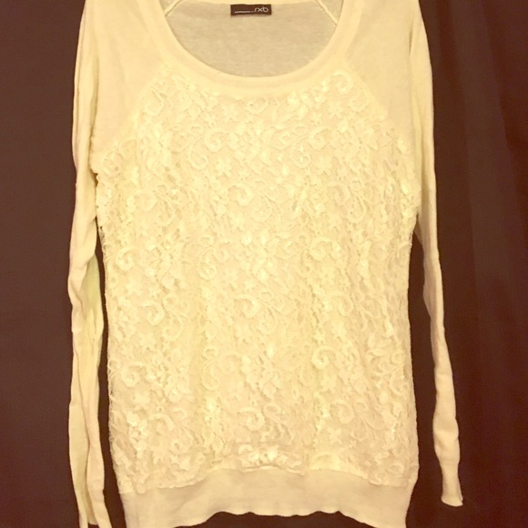 Cream, Lace top! Never Worn!