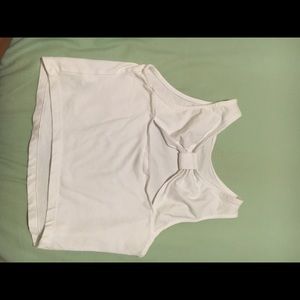 White crop top tank