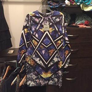 Multi printed ASOS bodycon type dress.