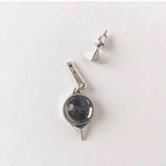 Jenny Bird Silver Nova Backdrop Earrings. - Picture 2 of 4