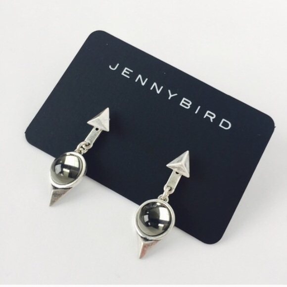 Jenny Bird Silver Nova Backdrop Earrings. - Picture 3 of 4