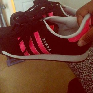 Adidas pink,black and white samoas sneakers