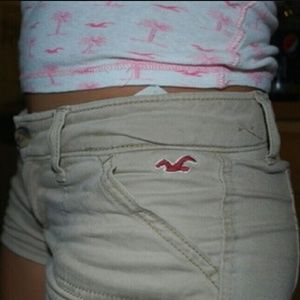 Tan hollister short shorts