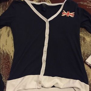 Navy blue Doctor Who cardigan