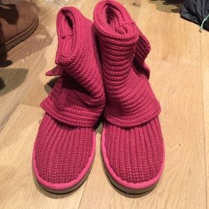 UGG boots, brand new, knitted fold over style Sz 8