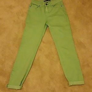 High wasted mint skinny jeans