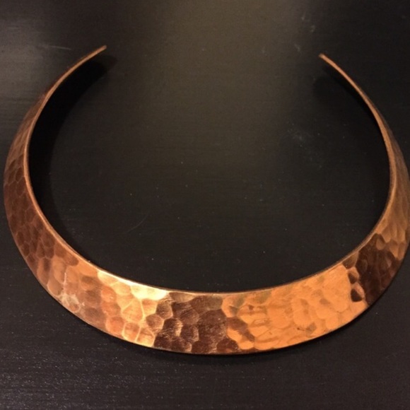 Vintage Jewelry - Vintage copper collar necklace