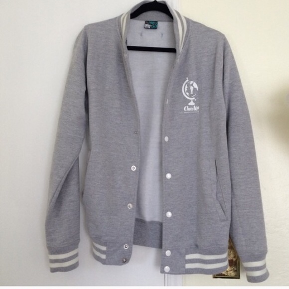 UNISEX Samurai Gray Varsity style jacket