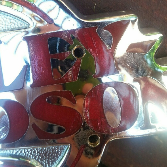 Harley Gas Fuel Tank Badge Emblem - RED - Picture 4 of 8