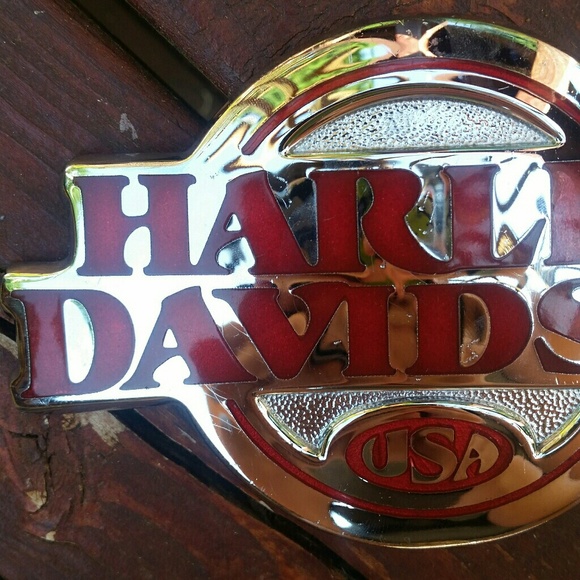Harley Gas Fuel Tank Badge Emblem - RED - Picture 5 of 8