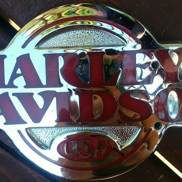Harley Gas Fuel Tank Badge Emblem - RED - Picture 6 of 8