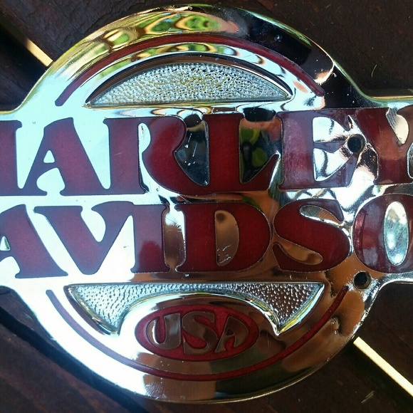 Harley Gas Fuel Tank Badge Emblem - RED - Picture 7 of 8