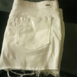 White Levi denim skirt