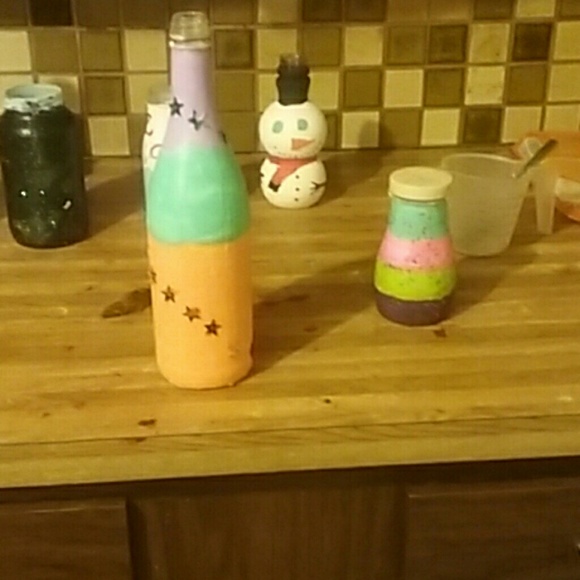 Hand painted bottles