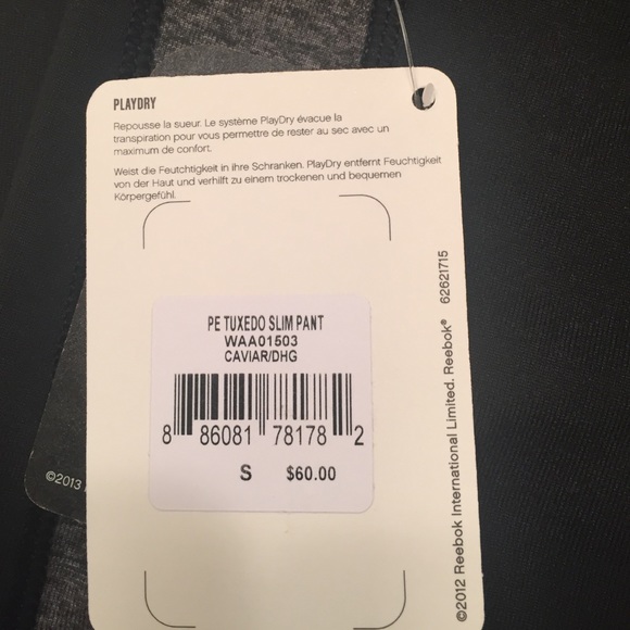 NWT Reebok black pants - Picture 2 of 4