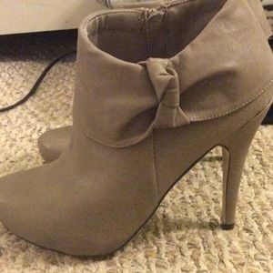 Tan booties