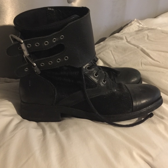 All Saints Calf Hair Booties, Size 39 Euro, 8 US