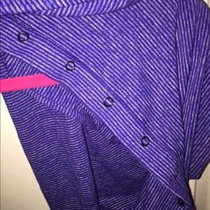 Blue tonka stripe vinyasa scarf